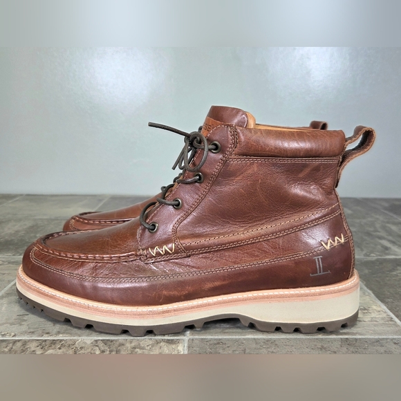 RARE LUCCHESE RANGER II LACE UP LEATHER BOOTS. - Picture 3 of 16